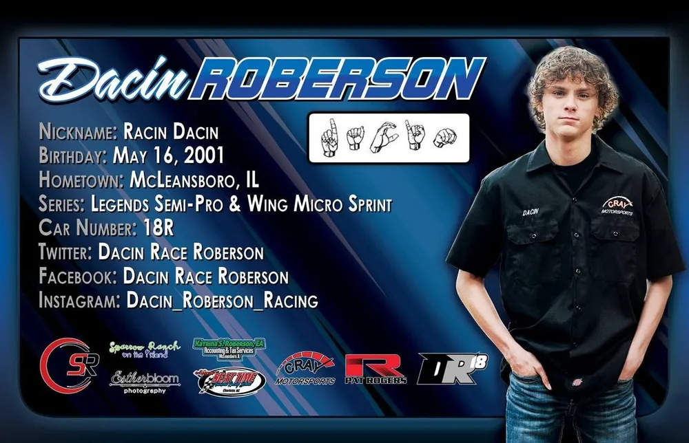 Dacin Roberson hero card, back