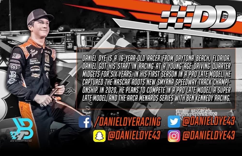 Daniel Dye hero card, back