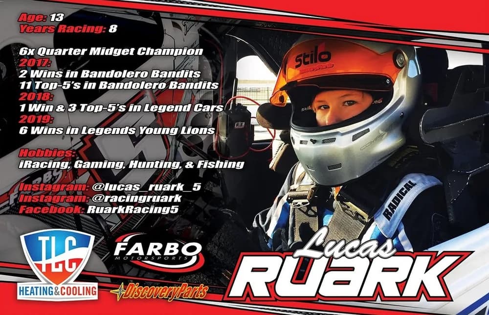 Lucas Ruark hero card, back