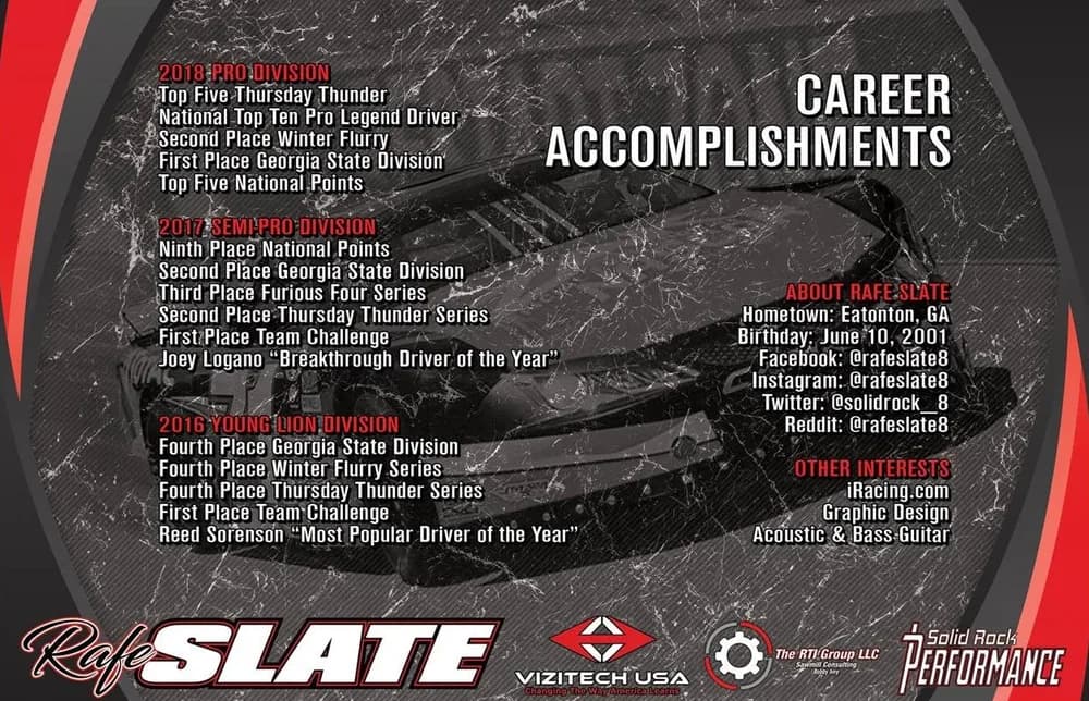 Raf Slate hero card, back